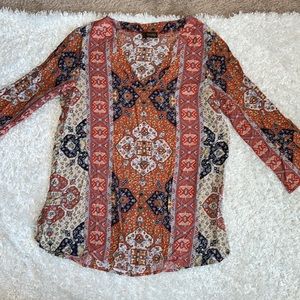 Crosby 3/4 Sleeve Boho Top - Small